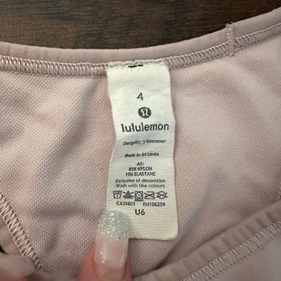 Lululemon light pink high neck sports bra size 4 - Picture 5 of 7